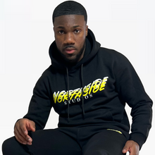 Load image into Gallery viewer, Black NS triple yellow Hoodie
