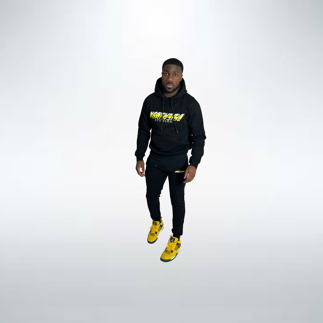 Black NS Triple yellow Tracksuit